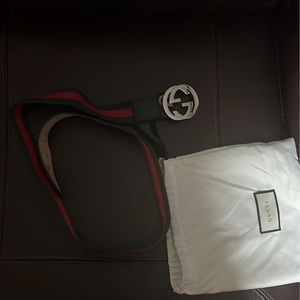 Men web Gucci belt US size 36-38